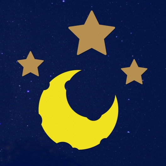 Mond und Sterne