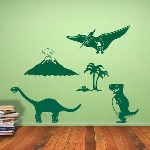 Urzeitwelt Dinosaurier Wandtattoo-Set