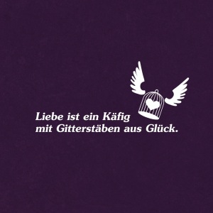 Liebe ist ein Käfig mit Gitterstäben aus Glück