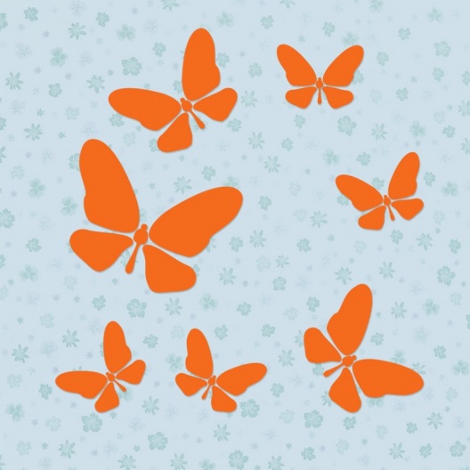 Schmetterlinge Wandtattoo-Set